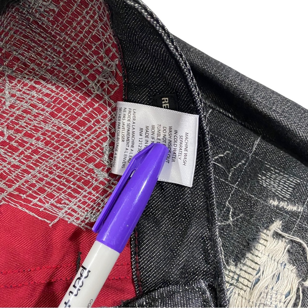 Cult of Individuality Rebel Straight Japanese Selvedge Men Black Wash Jean Sz 33 - Picture 7 of 15